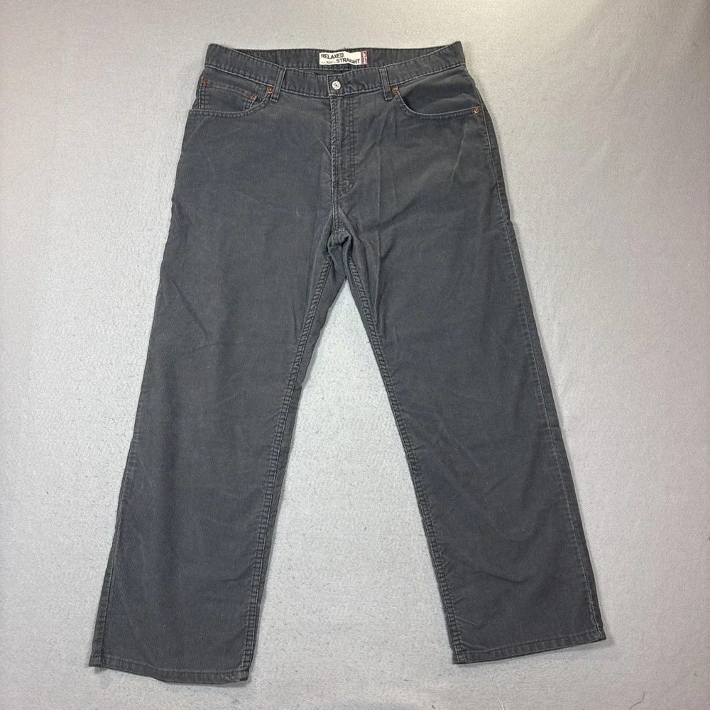 VTG Levi's 559 Relaxed Straight Gray Corduroy Pants Men's 36x30‎ Classic Fit